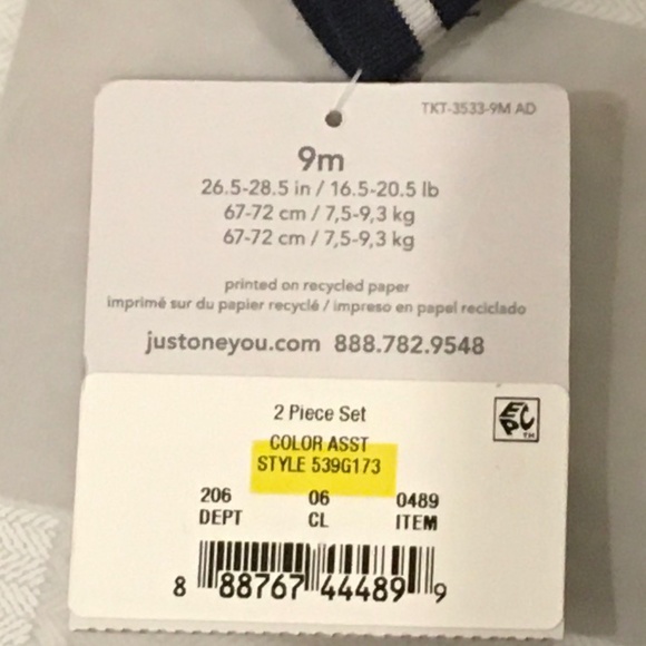 Carter’s baby girl 2 piece set NWT size 9 months. - Picture 4 of 10